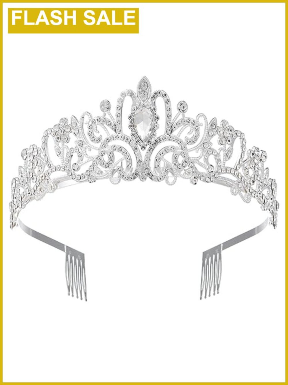 Rhinestone Crystal Tiara Crown Headband Women Wedding Birthday